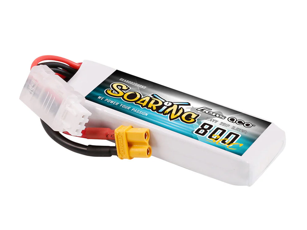 Gens Ace Li-Po 2S 7.6V 800mAh 30C Soaring with XT30 G2S0800-30X3