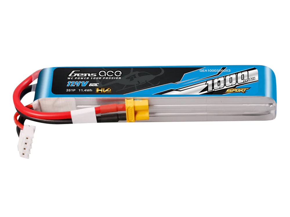 Gens Ace Li-Po Sport 3S 11.1V 1000mAh 60C with XT30 HV G3H1000-60X3