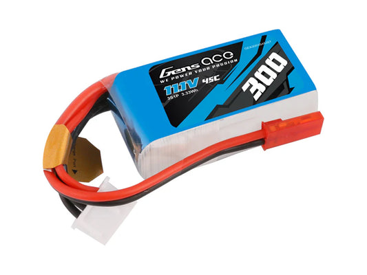 Gens Ace Li-Po 3S 11.1V 300mAh 45C with JST G3S0300-45JST