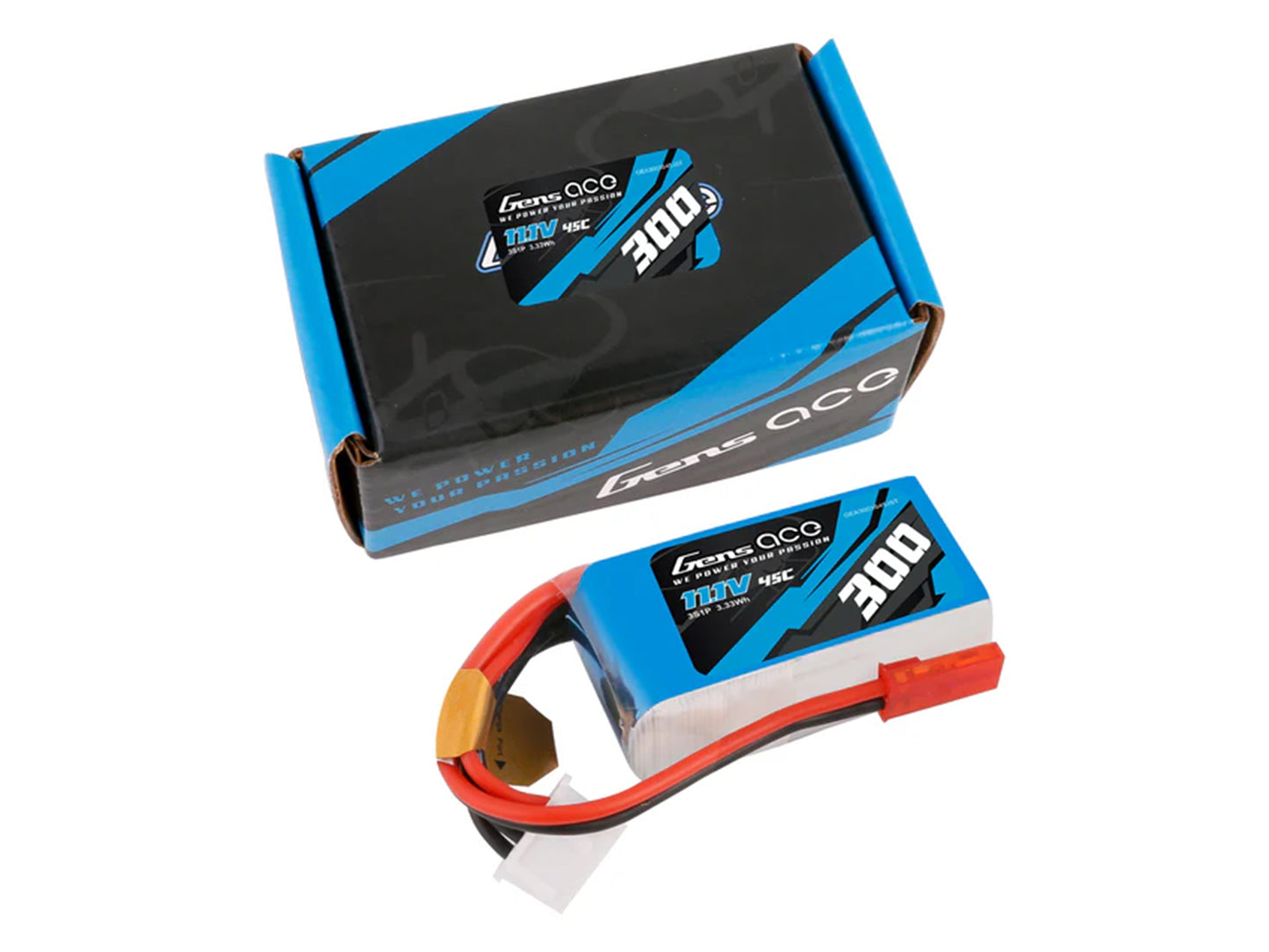 Gens Ace Li-Po 3S 11.1V 300mAh 45C with JST G3S0300-45JST