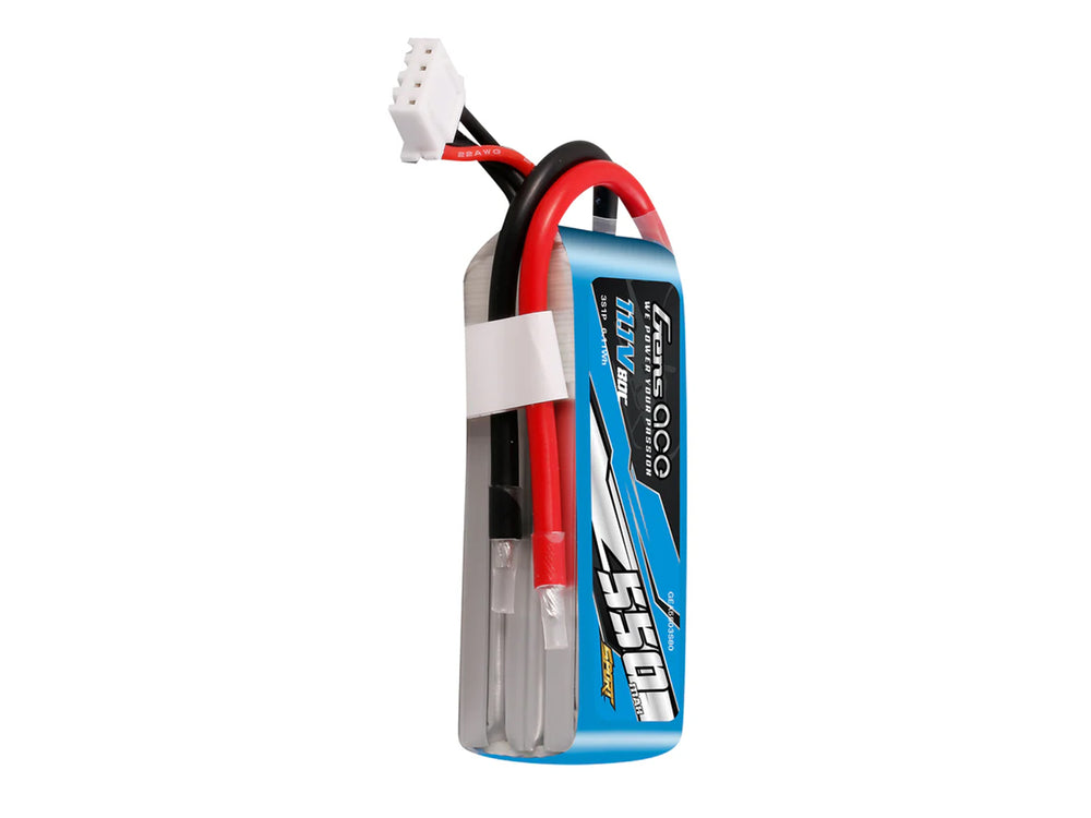 Gens Ace Li-Po Sport 3S 11.1V 550mAh 80C with No Plug G3S0550-80