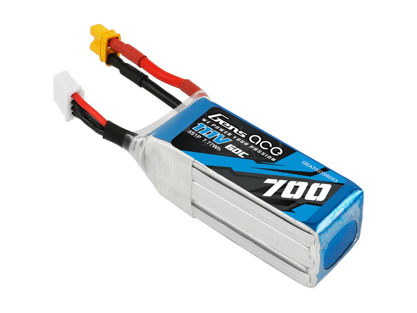 Gens Ace Li-Po 3S 11.1V 700mAh 60C with XT30 G3S0700-60X3