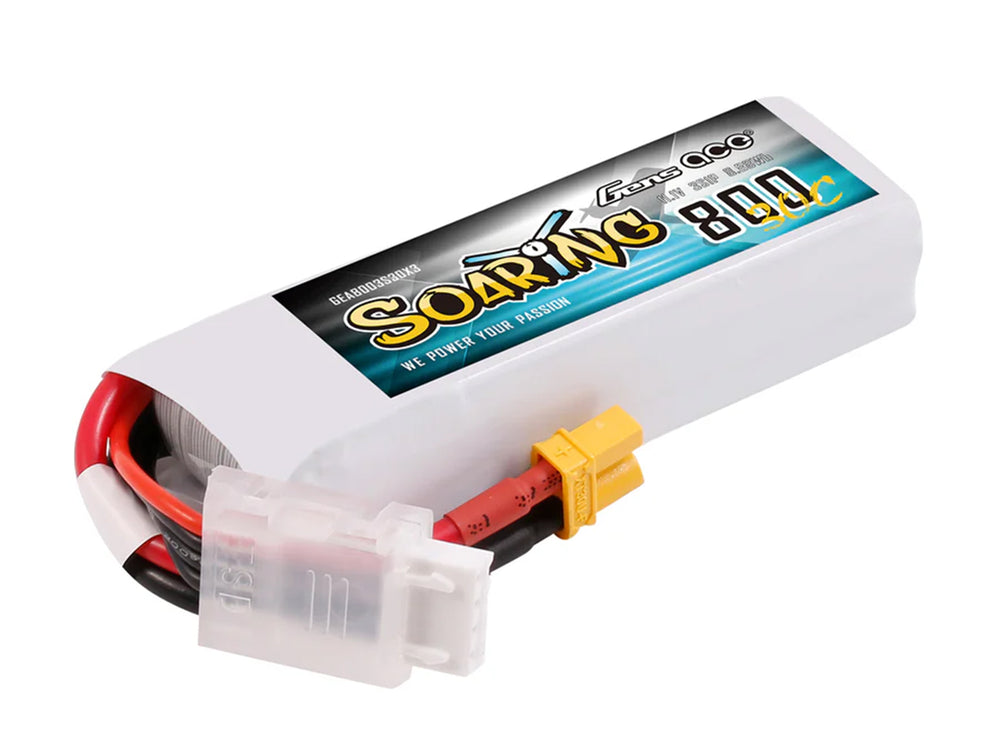 Gens Ace Li-Po 3S 11.1V 800mAh 30C Soaring with XT30 G3S0800-30X3