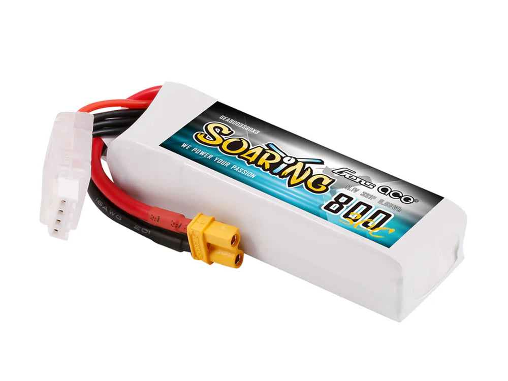 Gens Ace Li-Po 3S 11.1V 800mAh 30C Soaring with XT30 G3S0800-30X3