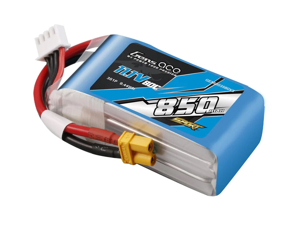 Gens Ace Li-Po 3S 11.1V 850mAh 80C with XT30 G3S0850-80X3