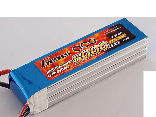 Gens Ace Li-Po 4S 14.8V 5000mAh 45C with EC5 G4S5000-45E5