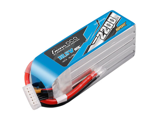 Gens Ace Li-Po Sport 5S 18.5V 2200mAh 80C with No Plug G5S2200-80