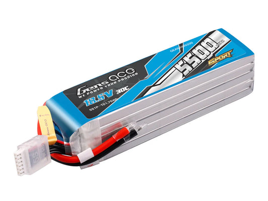 Gens Ace Li-Po Sport 5S 18.5V 5500mAh 30C with No Plug G5S5500-30