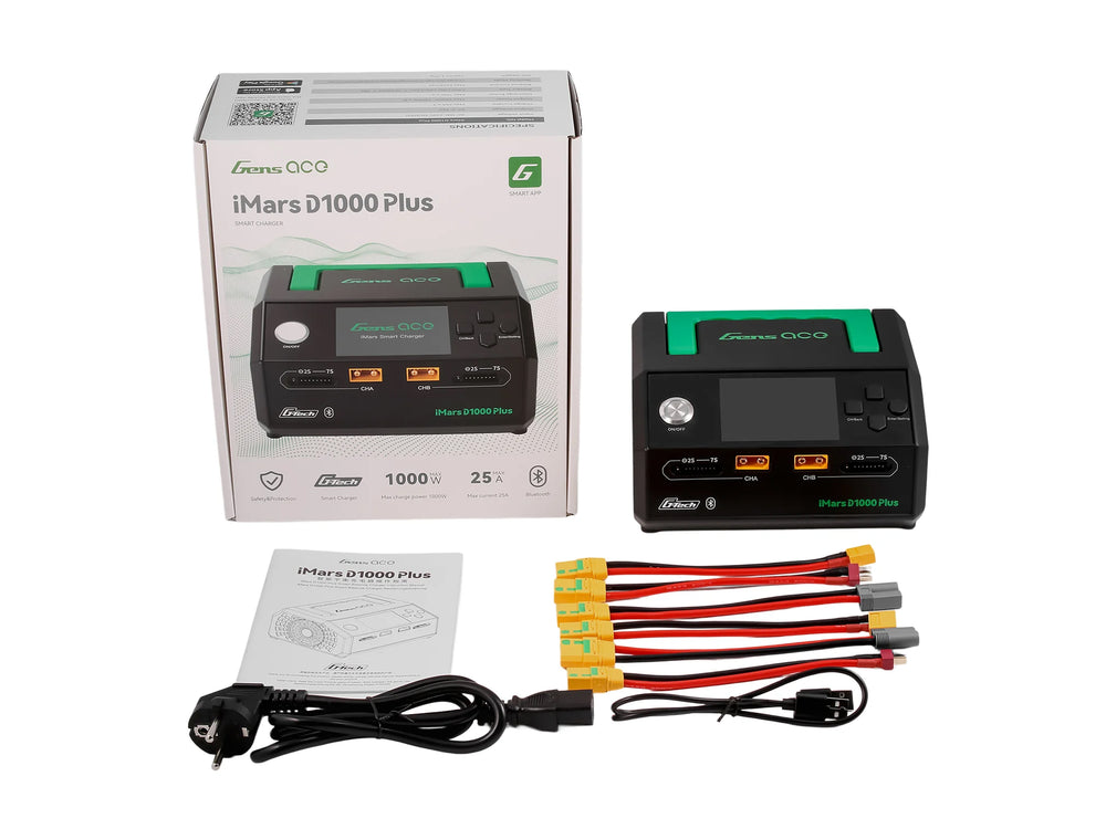 Gens Ace iMars D1000 PLUS G-Tech Dual Smart Charger AC 1000W GACD1000P