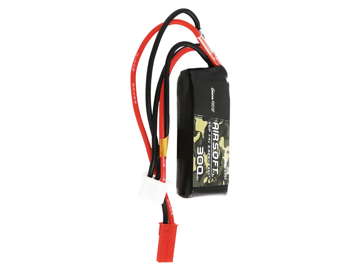 Gens Ace Airsoft 2S 300mAh 35C with JST (HPA Control) GAS2S0300-35J
