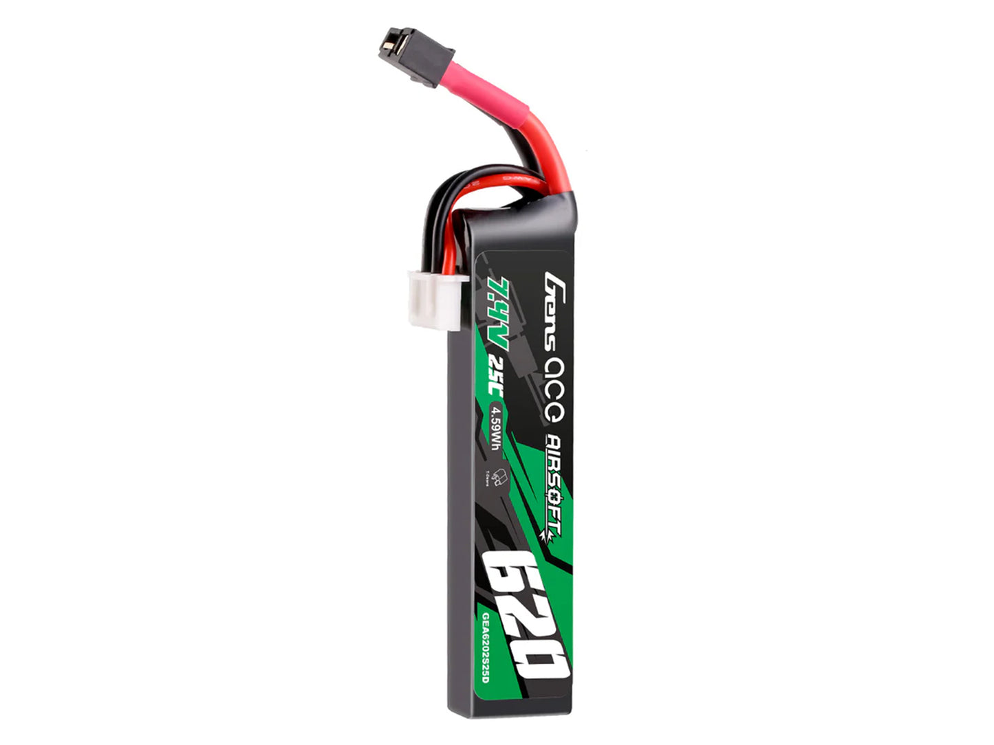 Gens Ace Airsoft 2S 620mAh 25C with Mini Deans (Pistols) GAS2S0620-25MD