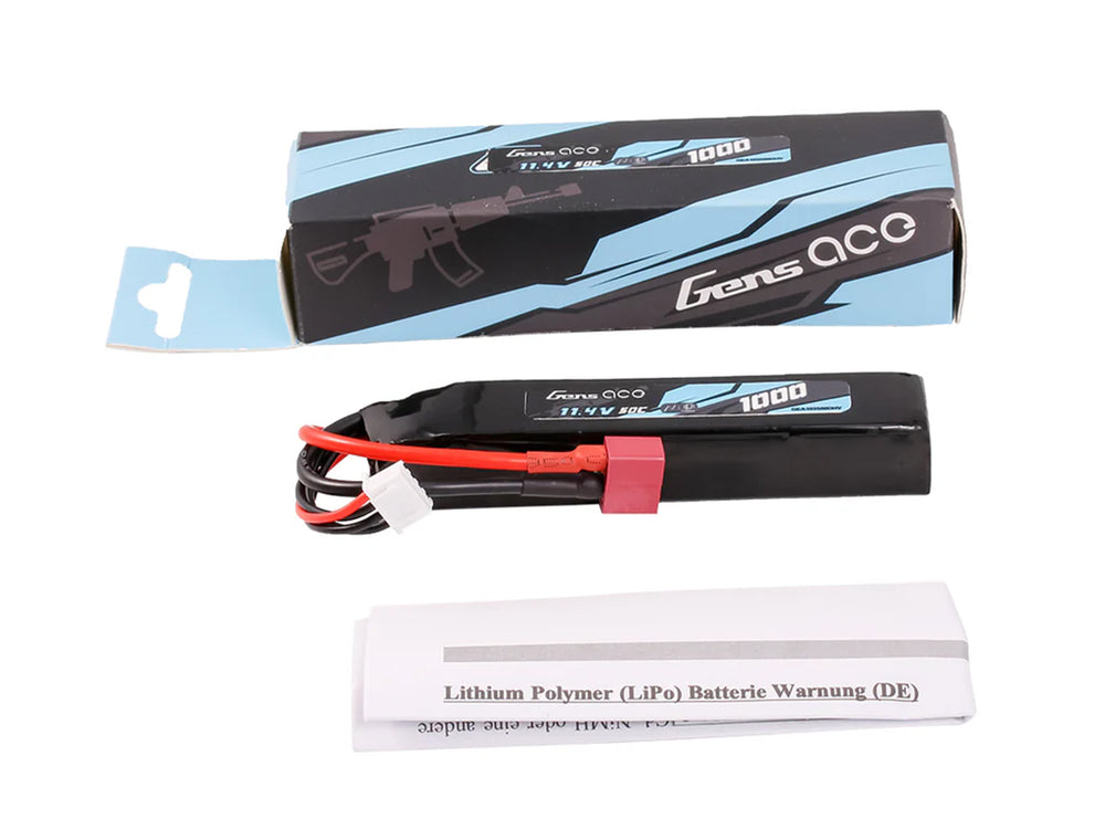 Gens Ace Airsoft 3S HV 1000mAh 50C with Deans (M4/AR Rifles) GAS3H1000-50D