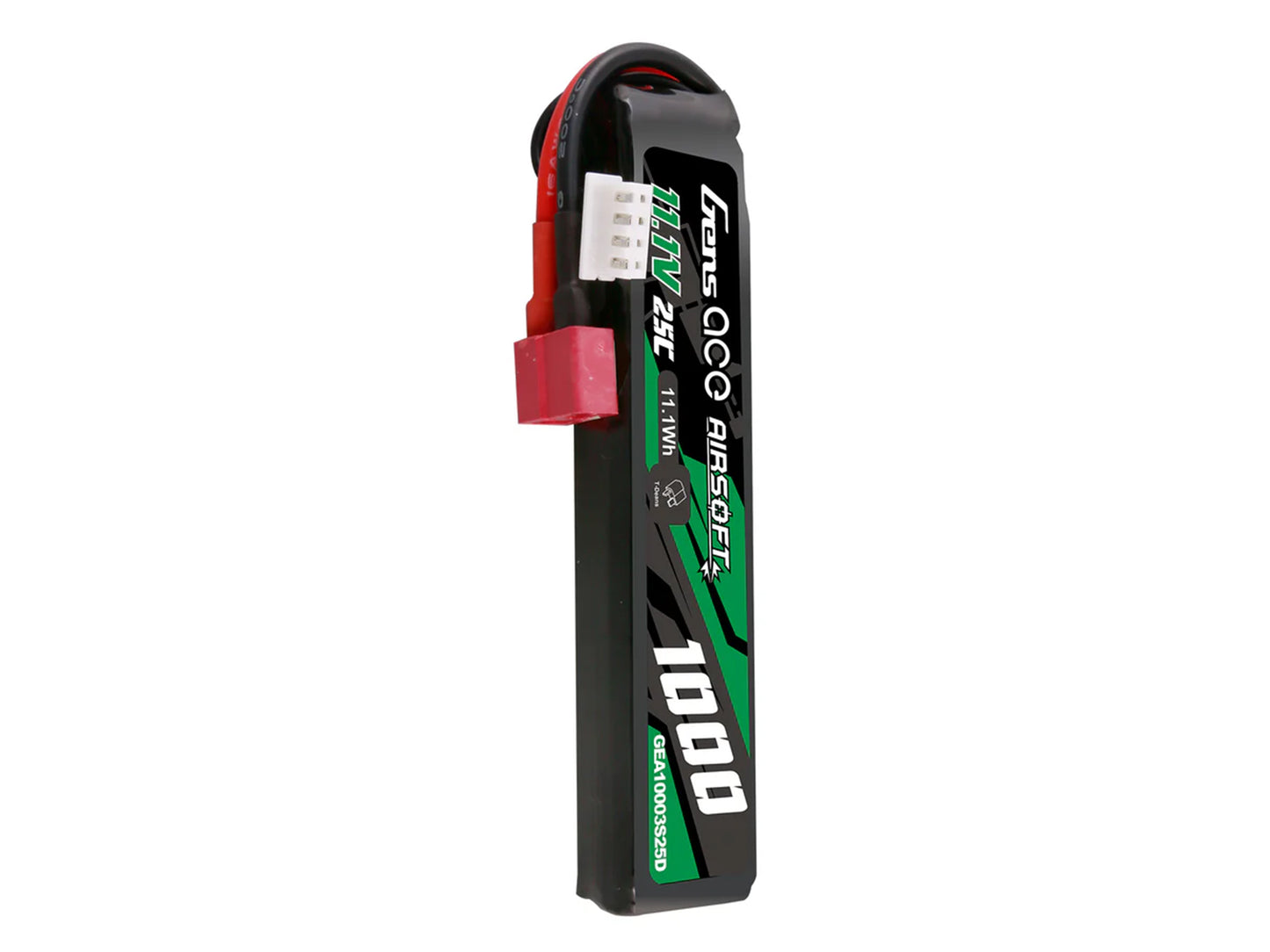 Gens Ace Airsoft 3S 1000mAh 25C with Deans (fit Most AEG) GAS3S1000-25D