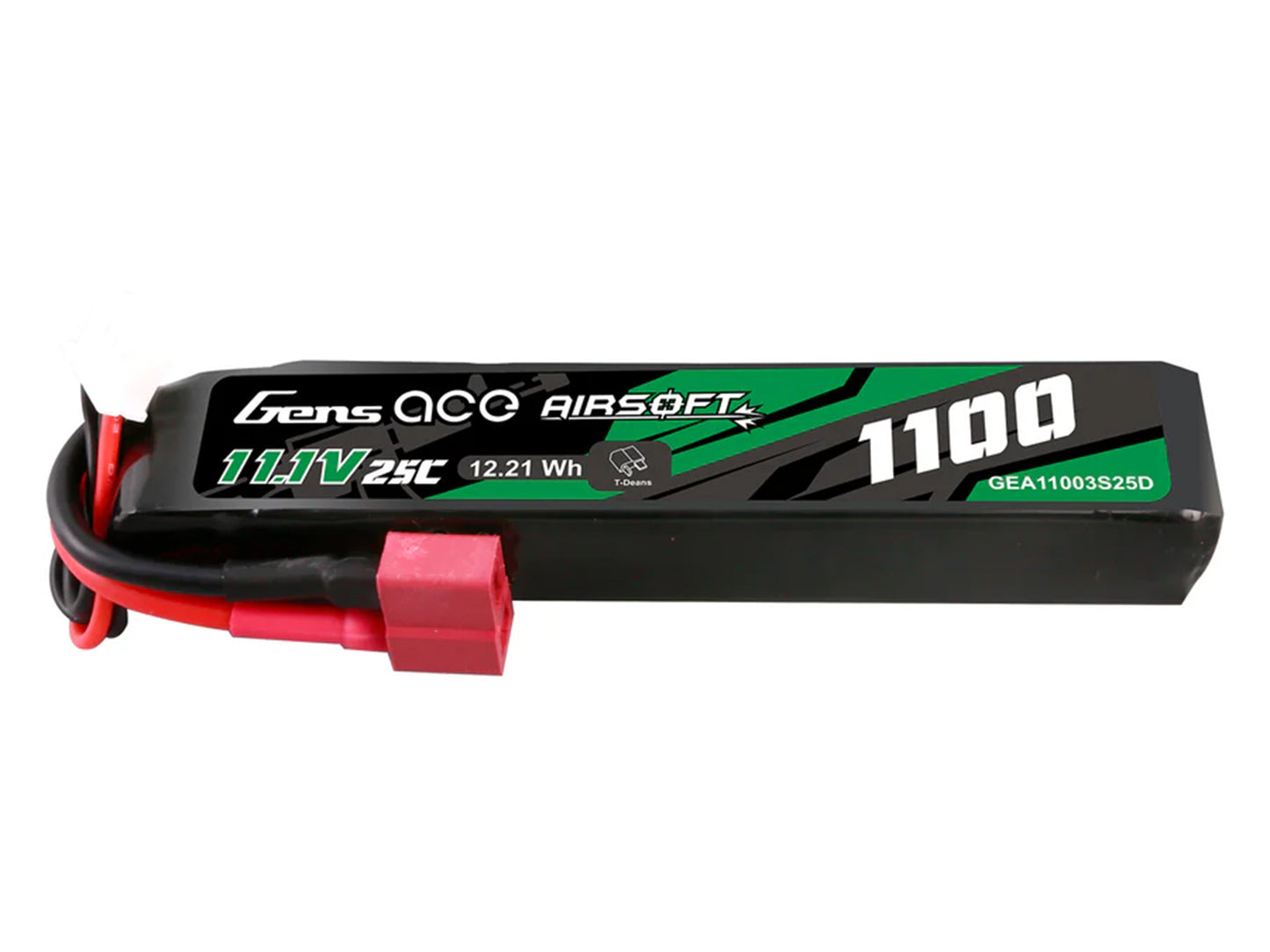 Gens Ace Airsoft 3S 1100mAh 25C with Deans (fit Most AEG) GAS3S1100-25D