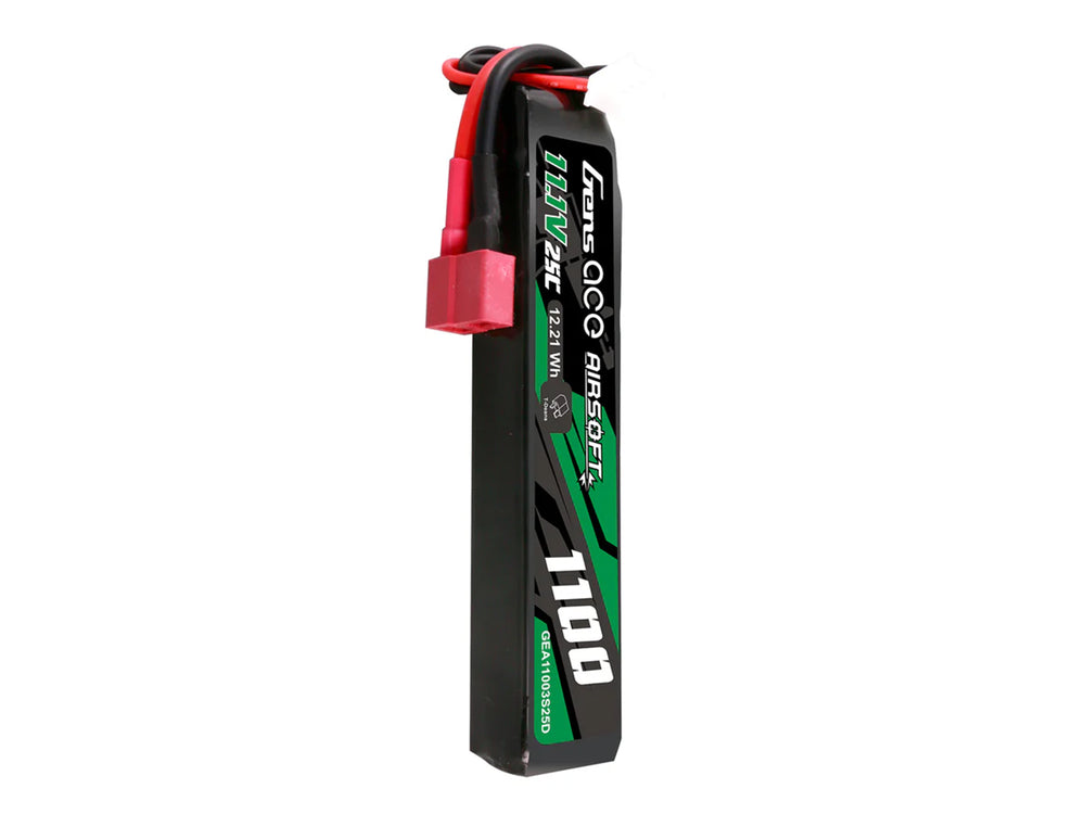 Gens Ace Airsoft 3S 1100mAh 25C with Deans (fit Most AEG) GAS3S1100-25D