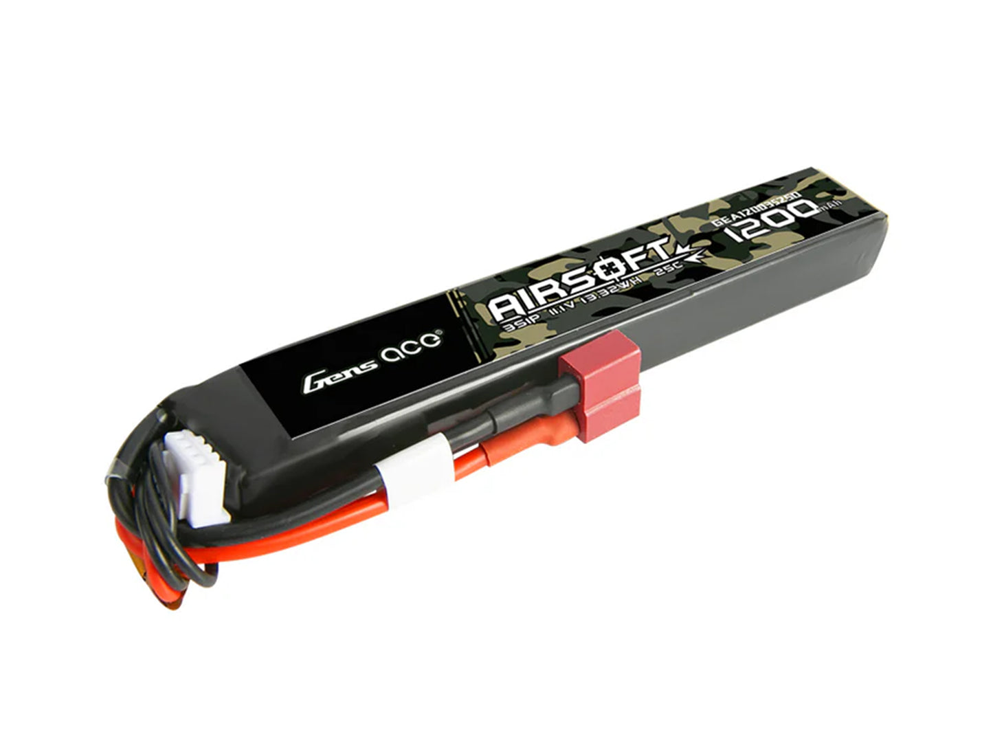 Gens Ace Airsoft 3S 1200mAh 25C with Deans (fit Most AEG) GAS3S1200-25D