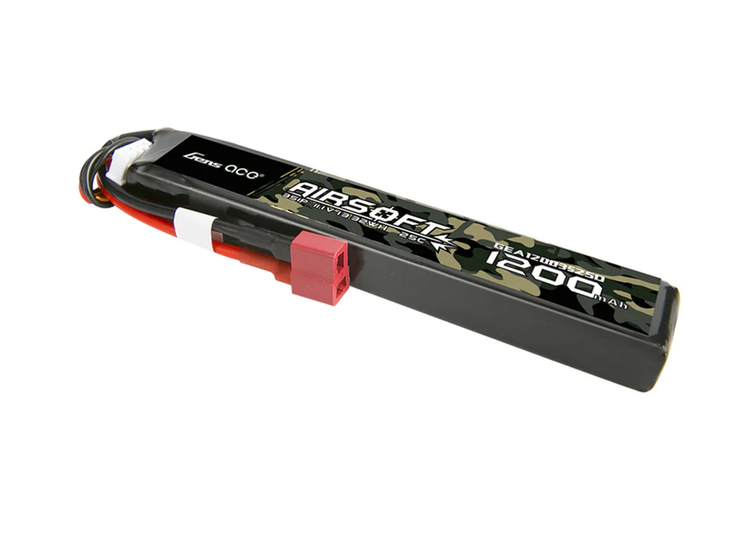 Gens Ace Airsoft 3S 1200mAh 25C with Deans (fit Most AEG) GAS3S1200-25D