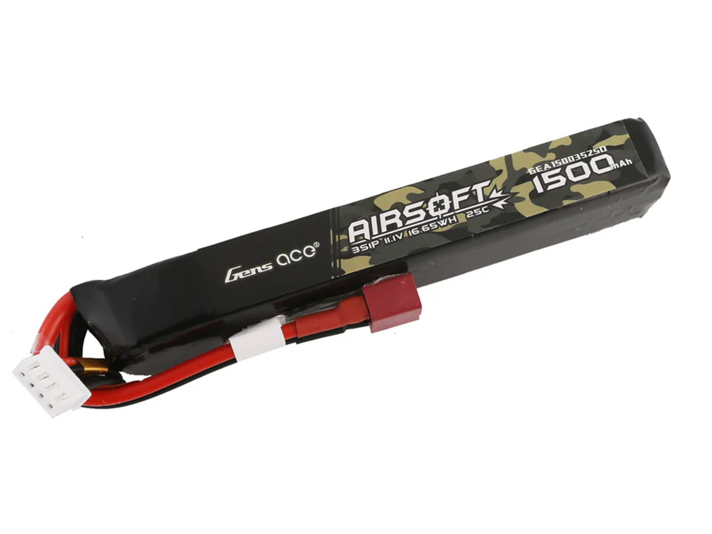Gens Ace Airsoft 3S 1500mAh 25C with Deans (fit Most AEG) GAS3S1500-25D
