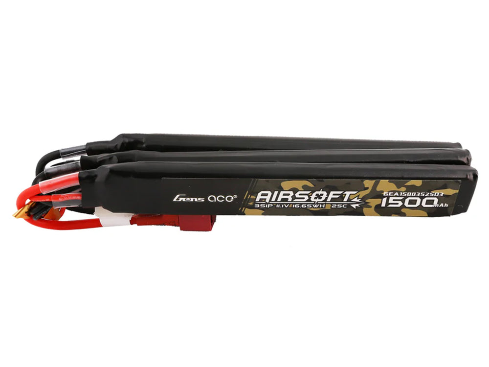 Gens Ace Airsoft 3S 1500mAh 25C with Deans-3X (fit Most AEG) GAS3S1500-25D3