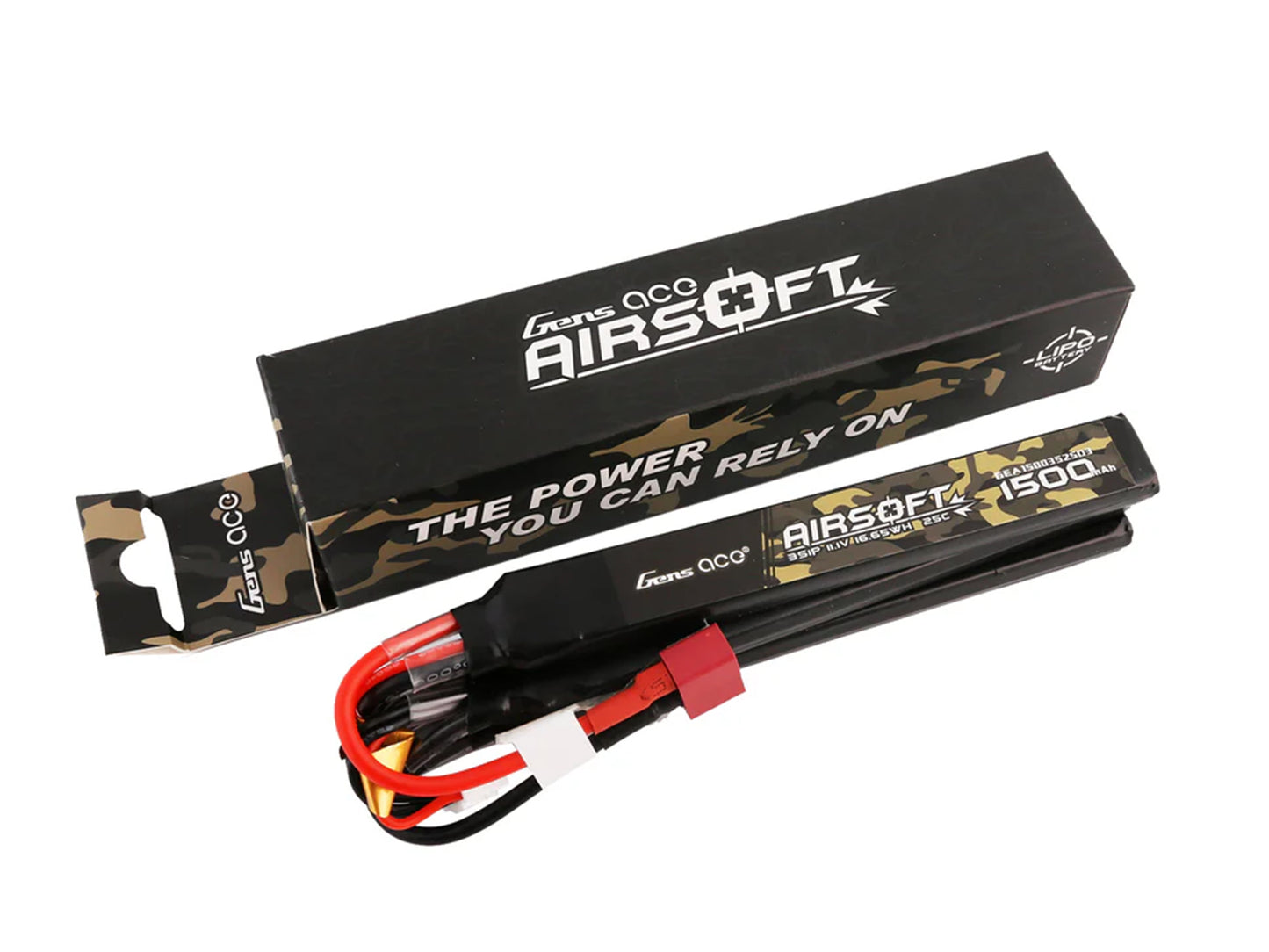 Gens Ace Airsoft 3S 1500mAh 25C with Deans-3X (fit Most AEG) GAS3S1500-25D3