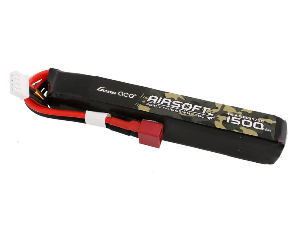 Gens Ace Airsoft 3S 1500mAh 25C with Deans (fit Most AEG) GAS3S1500-25D