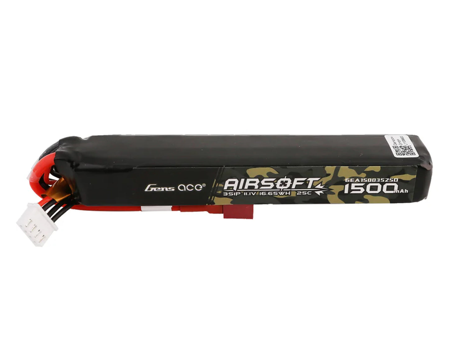 Gens Ace Airsoft 3S 1500mAh 25C with Deans (fit Most AEG) GAS3S1500-25D