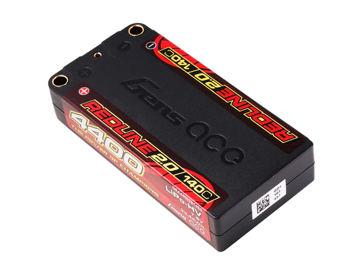 Gens Ace Li-Po HV Car Hard Case 2S1P 7.6V 4400mAh 140C RL2 5mm GC2H4400S-140G5