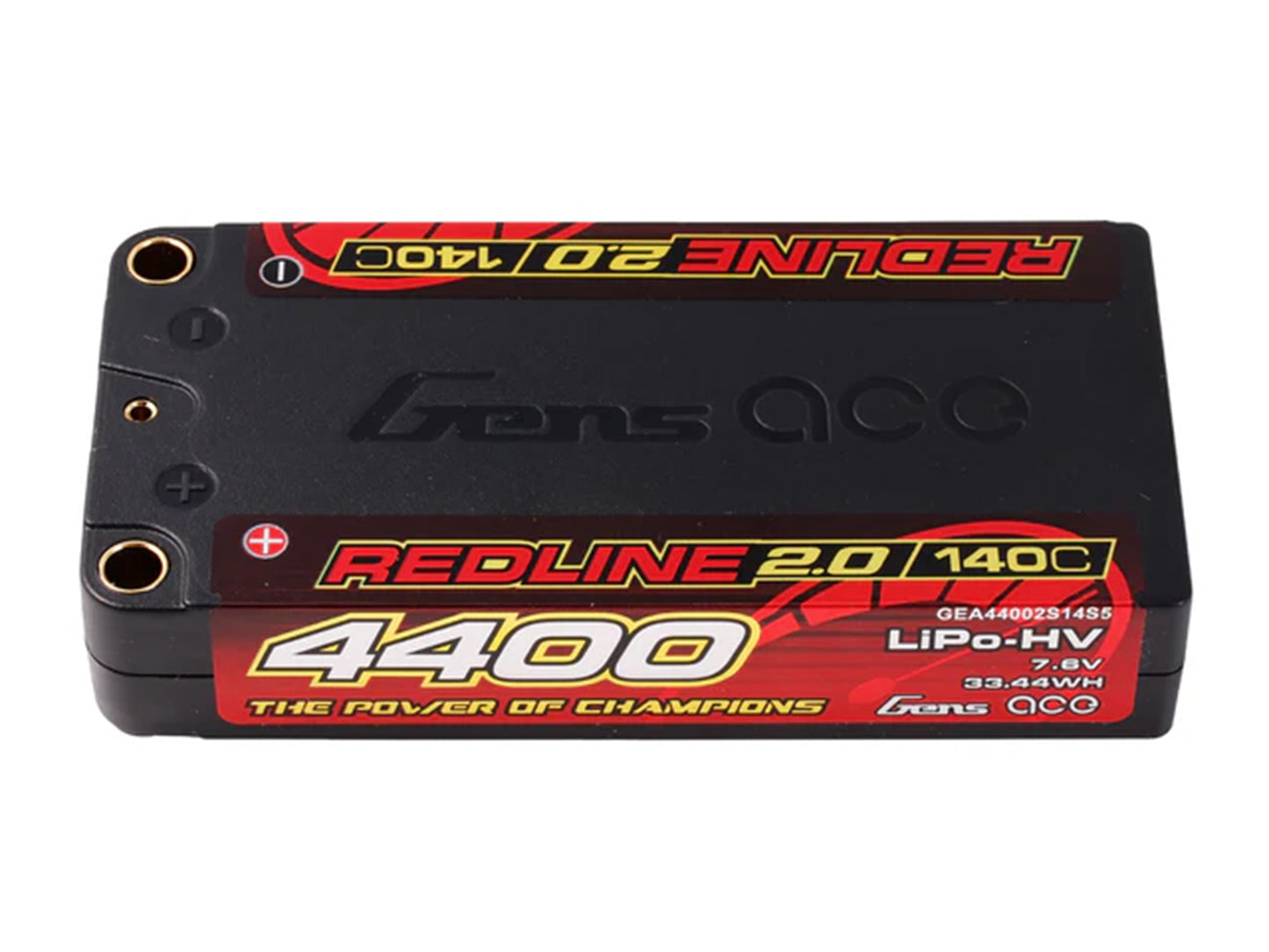Gens Ace Li-Po HV Car Hard Case 2S1P 7.6V 4400mAh 140C RL2 5mm GC2H4400S-140G5