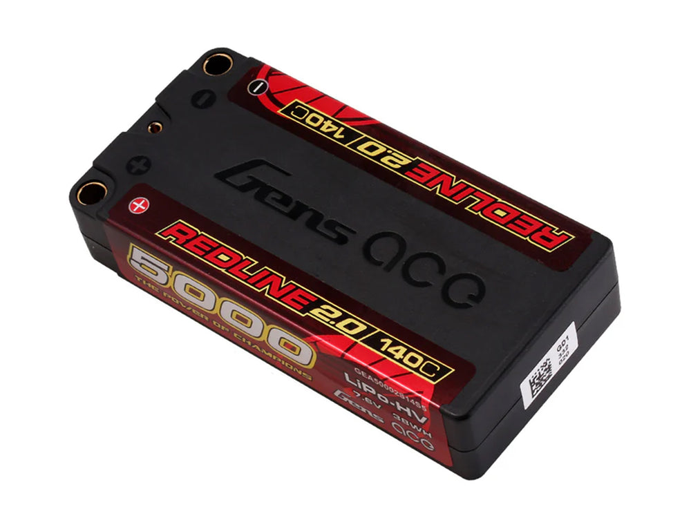 Gens Ace Li-Po HV Car Hard Case 2S1P 7.6V 5000mAh 140C with 5mm GC2H5000-140G5