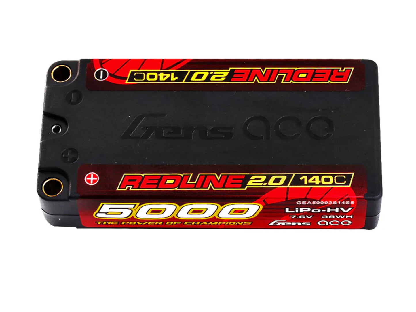Gens Ace Li-Po HV Car Hard Case 2S1P 7.6V 5000mAh 140C with 5mm GC2H5000-140G5