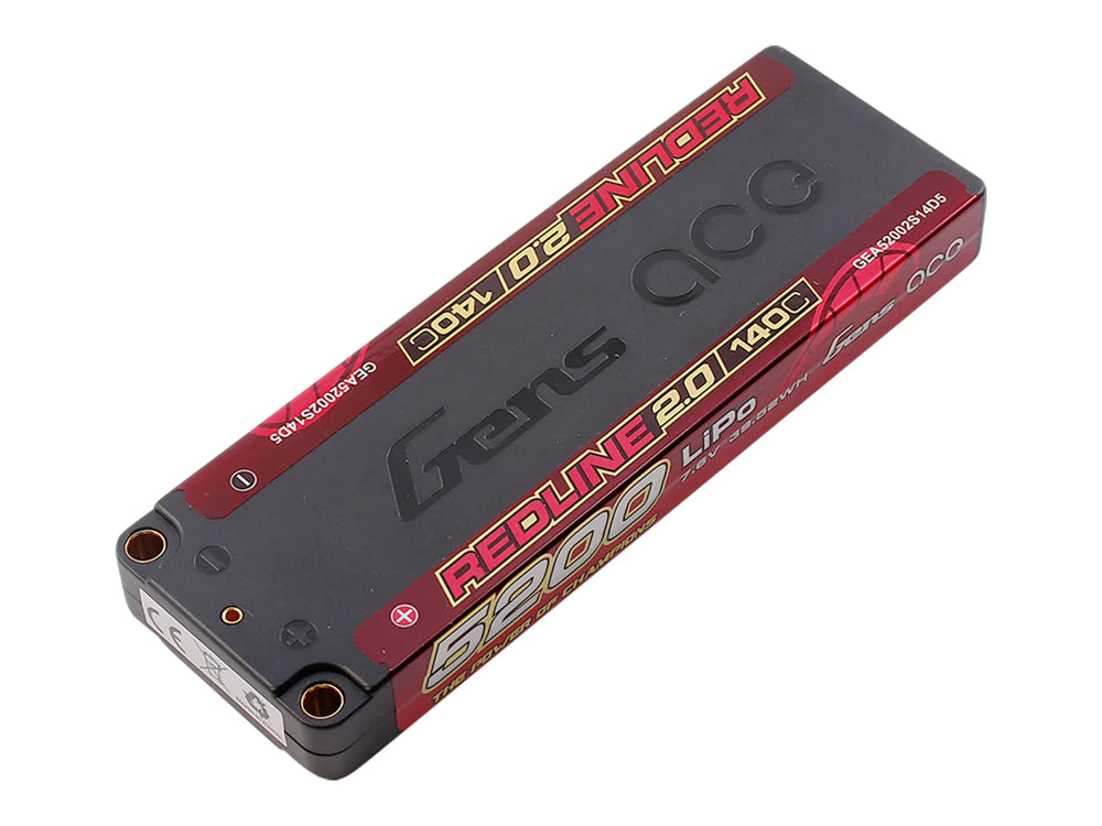 Gens Ace Li-Po HV Car Hard Case 2S1P 7.6V 5200mAh 140C RL2 w/5mm GC2H5200-140G5