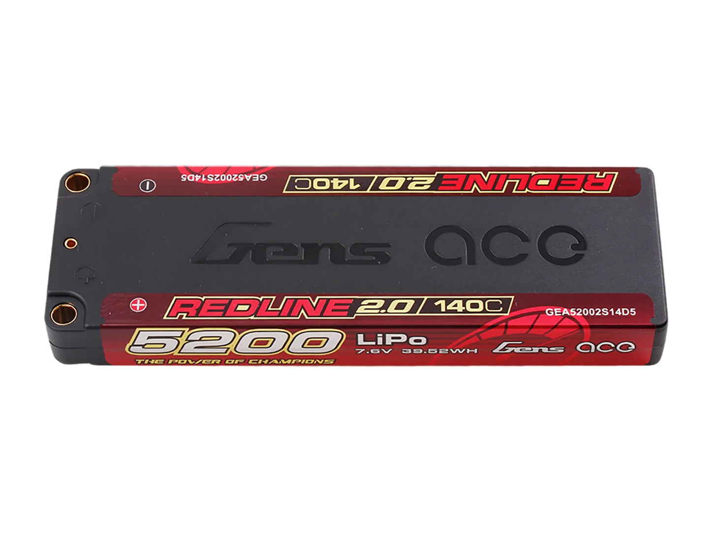 Gens Ace Li-Po HV Car Hard Case 2S1P 7.6V 5200mAh 140C RL2 w/5mm GC2H5200-140G5