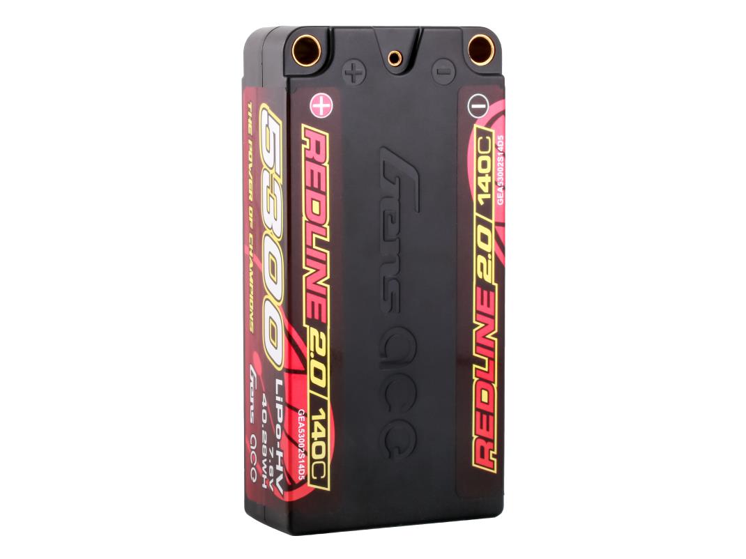 Gens Ace Li-Po HV Car Hard Case 2S2P 7.6V 5300mAh 140C RL2 5mm GC2H5300S-140G5