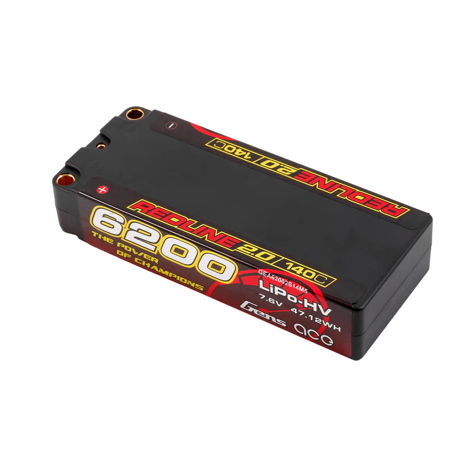 Gens Ace Li-Po HV Car Hard Case 2S1P 7.4V 6200mAh 140C RL2 w/5mm GC2H6200-140G5
