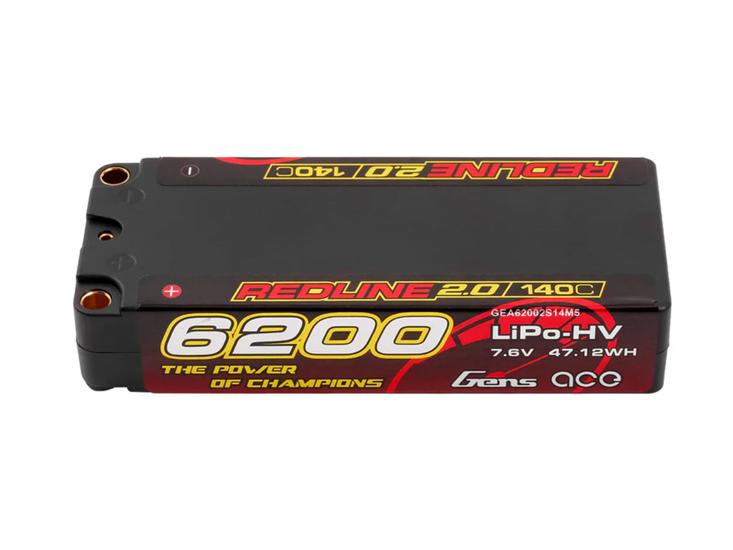 Gens Ace Li-Po HV Car Hard Case 2S1P 7.4V 6200mAh 140C RL2 w/5mm GC2H6200-140G5