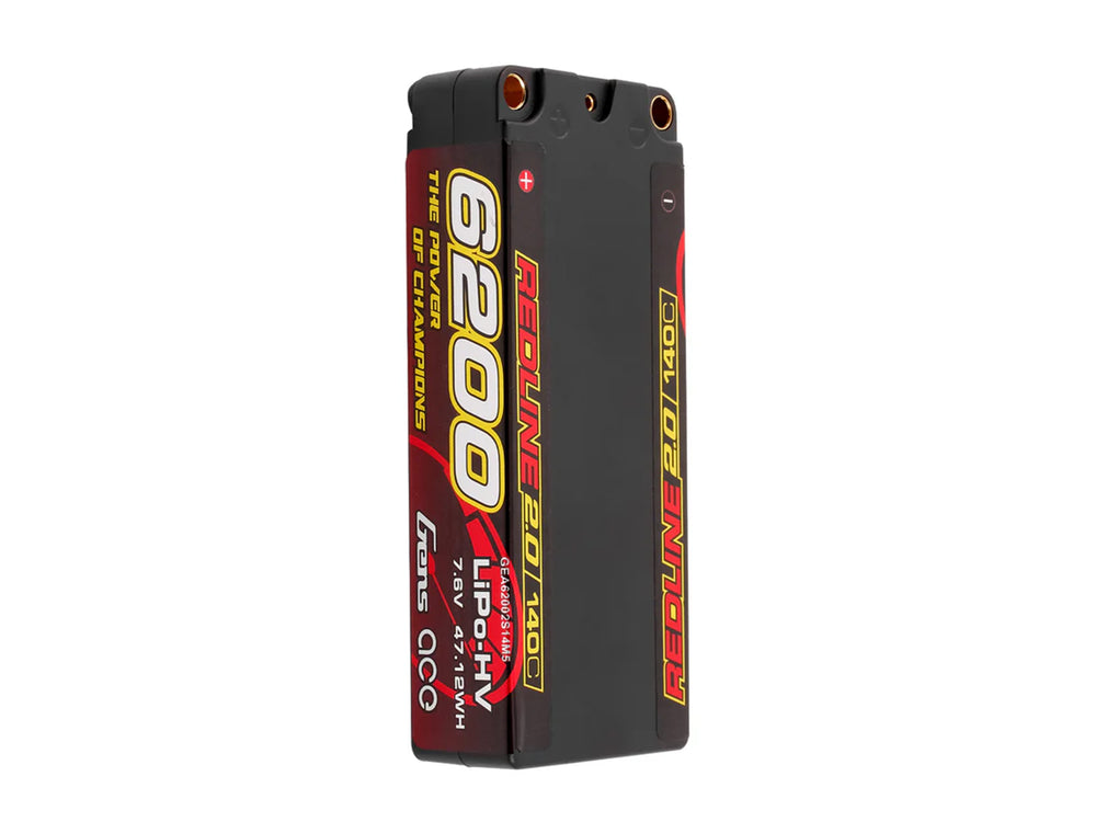 Gens Ace Li-Po HV Car Hard Case 2S1P 7.4V 6200mAh 140C RL2 w/5mm GC2H6200-140G5