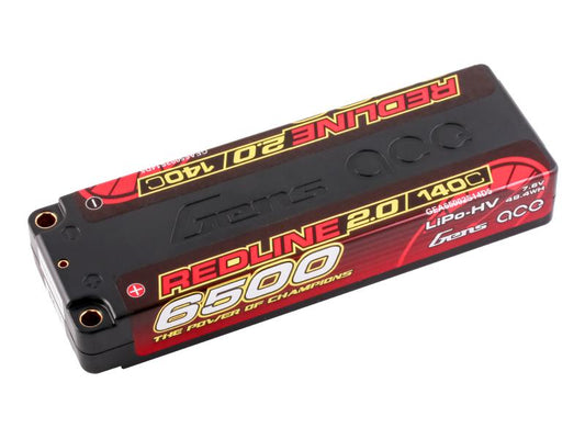 Gens Ace Li-Po HV Car Hard Case 2S1P 7.6V 6500mAh 140C RL2 w/5mm GC2H6500-140G5
