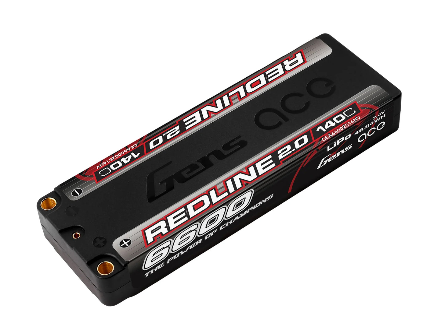 Gens Ace Li-Po HV Car Hard Case 2S1P 7.6V 6600mAh 140C RL2 w/5mm GC2H6600-140G5R