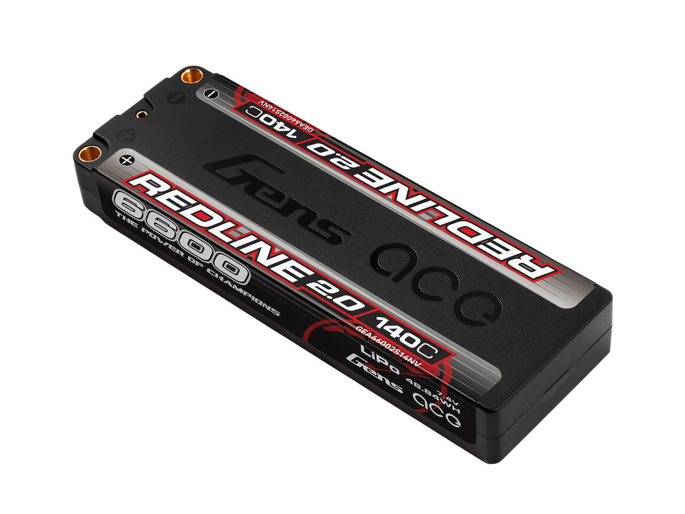 Gens Ace Li-Po HV Car Hard Case 2S1P 7.6V 6600mAh 140C RL2 w/5mm GC2H6600-140G5R