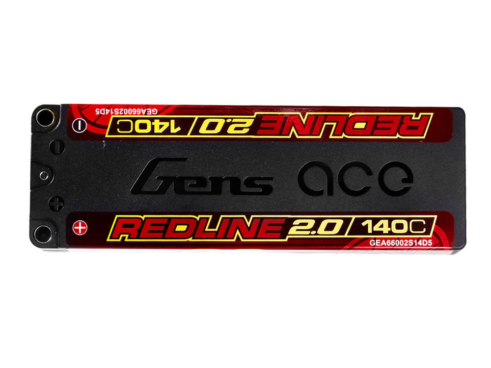 Gens Ace Li-Po HV Car Hard Case 2S1P 7.6V 6600mAh 140C with 5mm GC2H6600-140G5