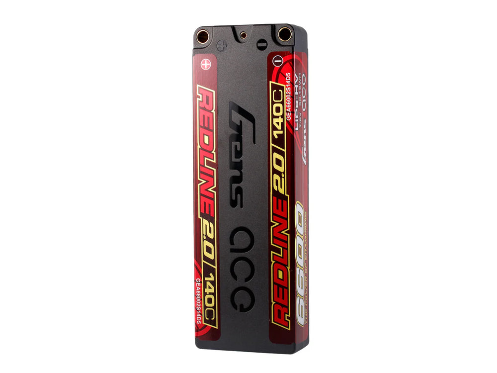 Gens Ace Li-Po HV Car Hard Case 2S1P 7.6V 6600mAh 140C with 5mm GC2H6600-140G5