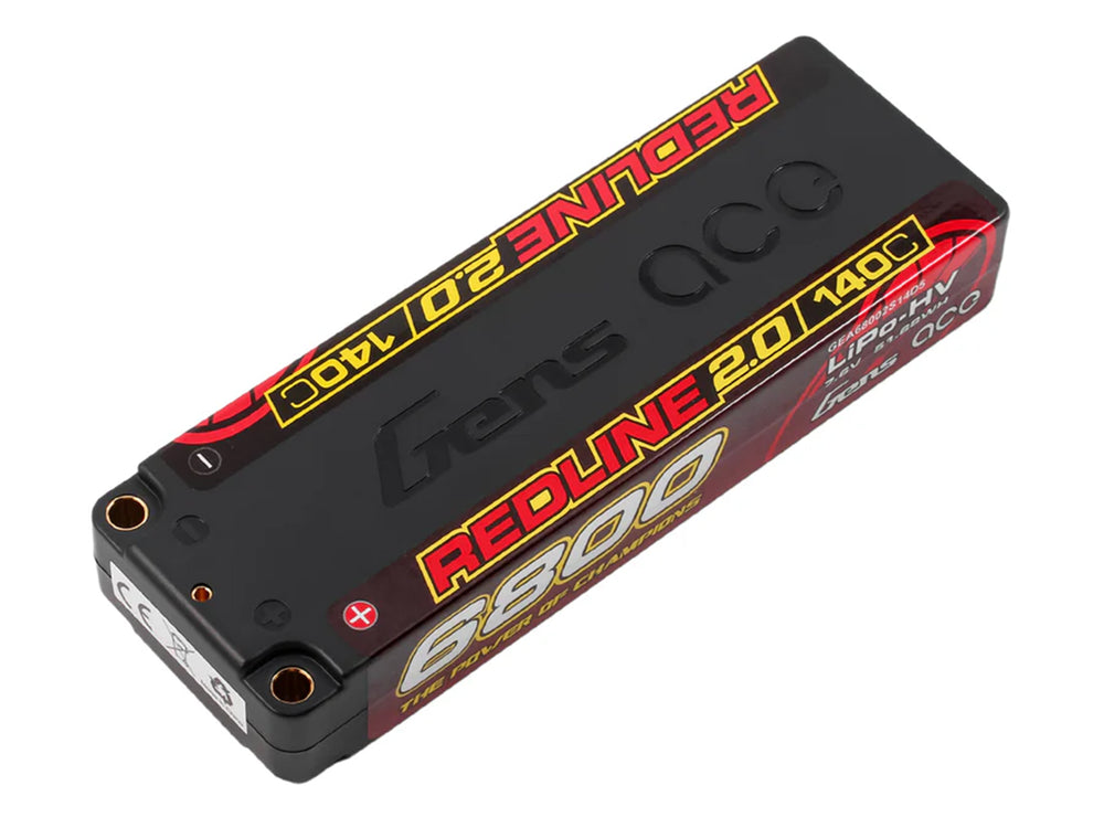 Gens Ace Li-Po HV Car Hard Case 2S1P 7.4V 6800mAh 140C RL2 w/5mm GC2H6800-140G5
