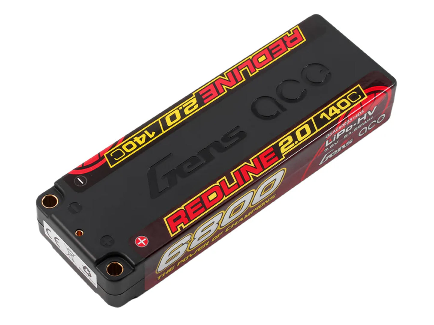 Gens Ace Li-Po HV Car Hard Case 2S1P 7.4V 6800mAh 140C RL2 w/5mm GC2H6800-140G5