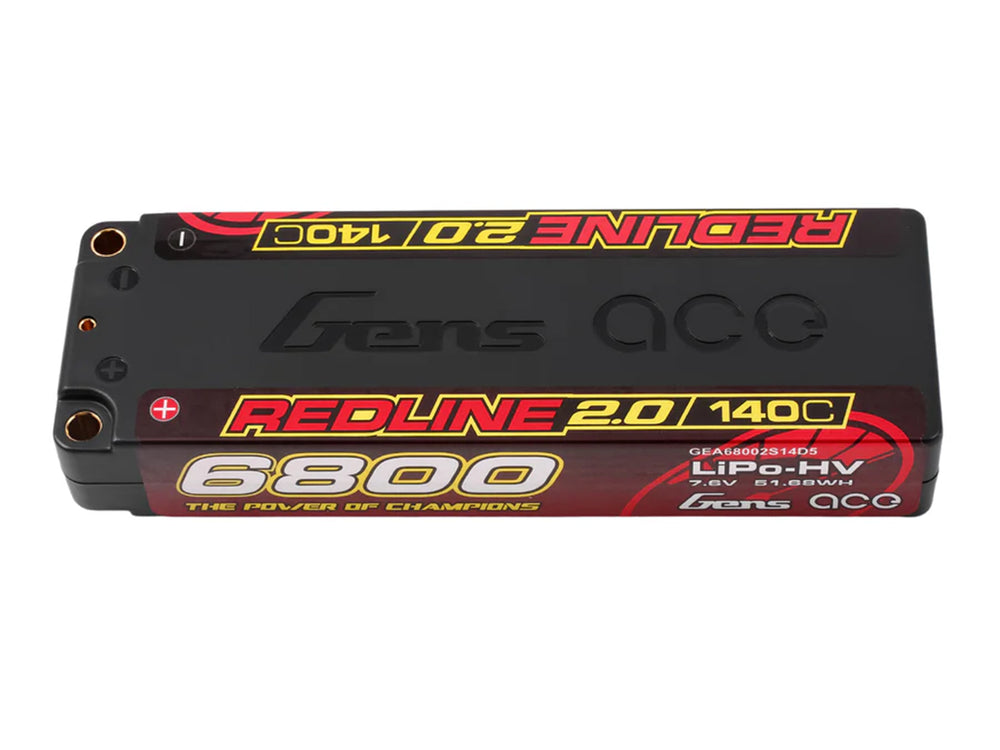 Gens Ace Li-Po HV Car Hard Case 2S1P 7.4V 6800mAh 140C RL2 w/5mm GC2H6800-140G5