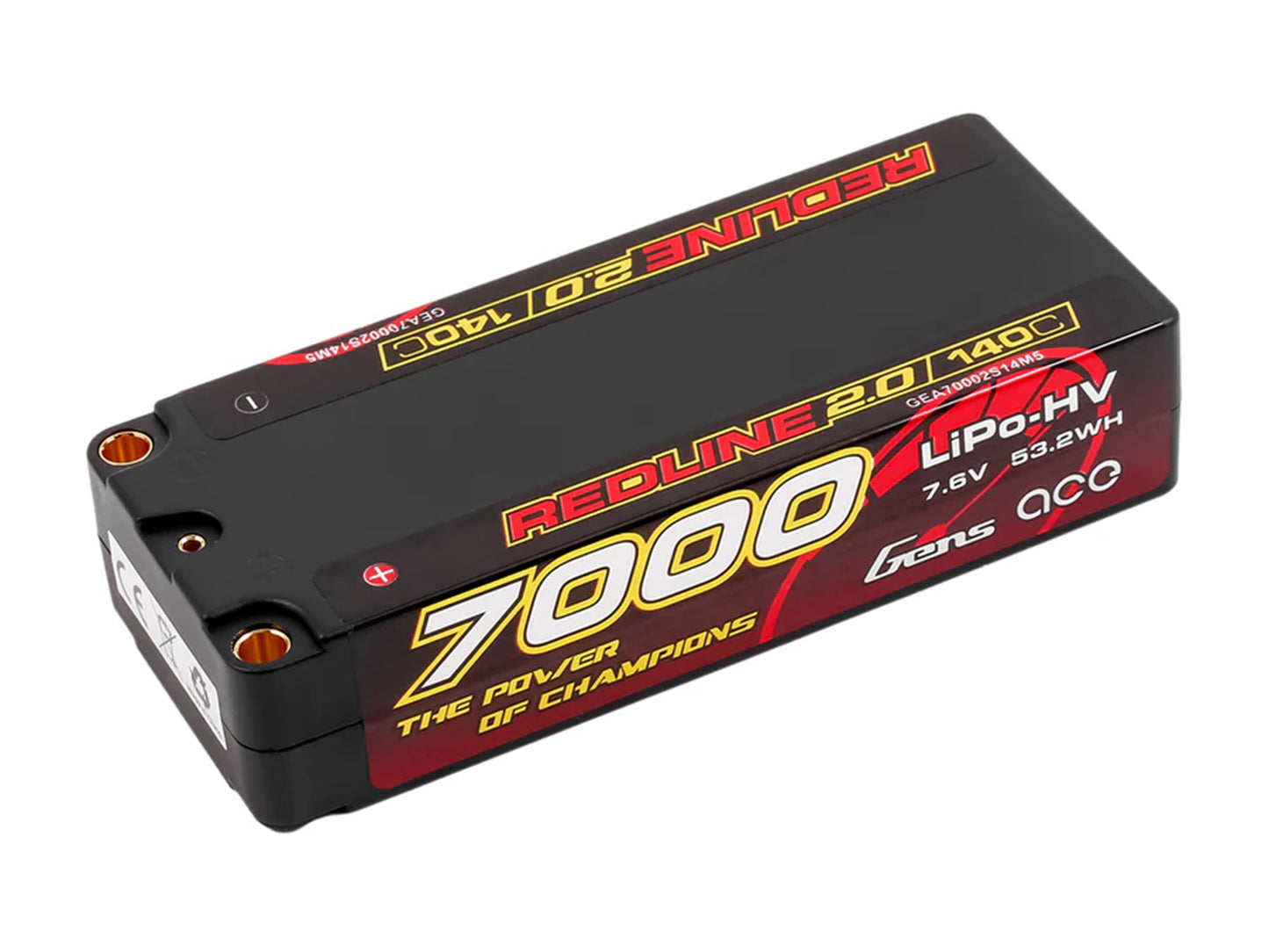 Gens Ace Li-Po HV Car Hard Case 2S1P 7.4V 7000mAh 140C RL2 w/5mm GC2H7000-140G5