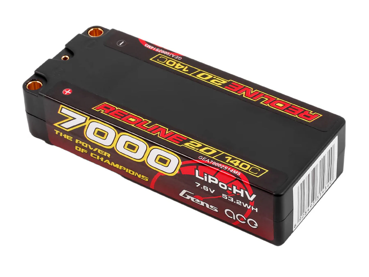 Gens Ace Li-Po HV Car Hard Case 2S1P 7.4V 7000mAh 140C RL2 w/5mm GC2H7000-140G5