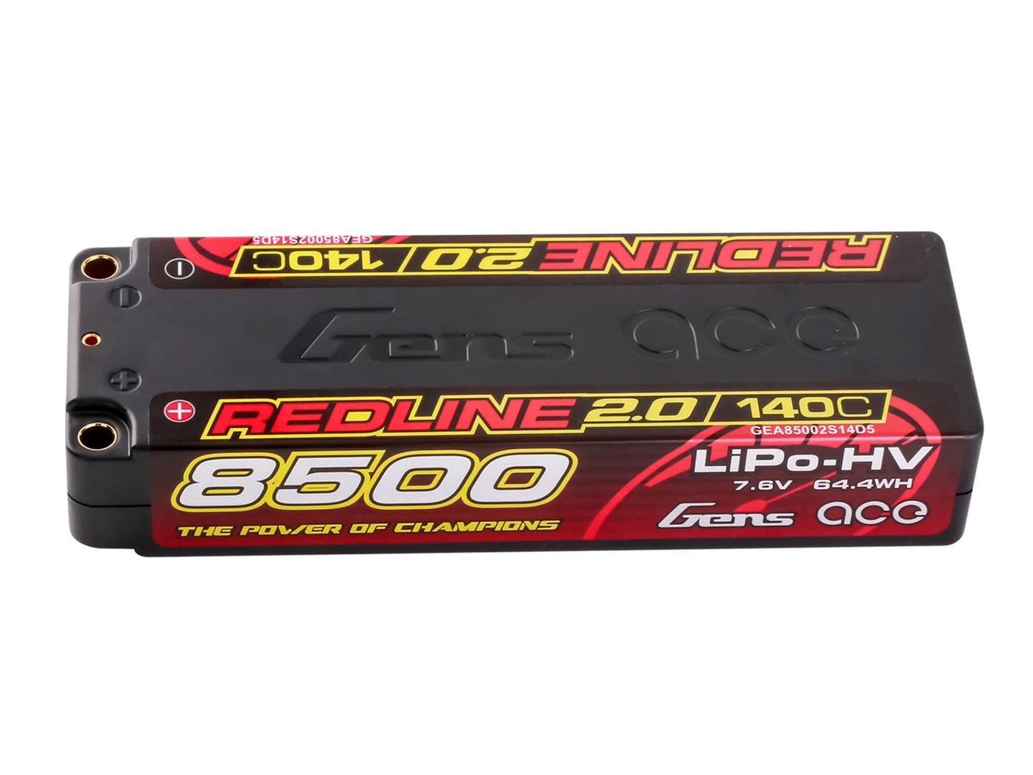 Gens Ace Li-Po HV Car Hard Case 2S 7.6V 8500mAh 140C RL2 5mm GC2H8500-140T