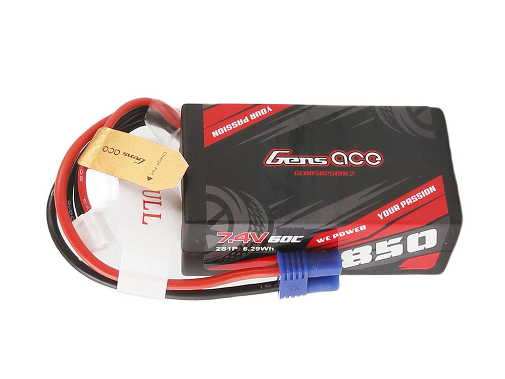 Gens Ace Li-Po Car 2S 7.4V 850mAh 60C with EC2 GC2S0850-60E2