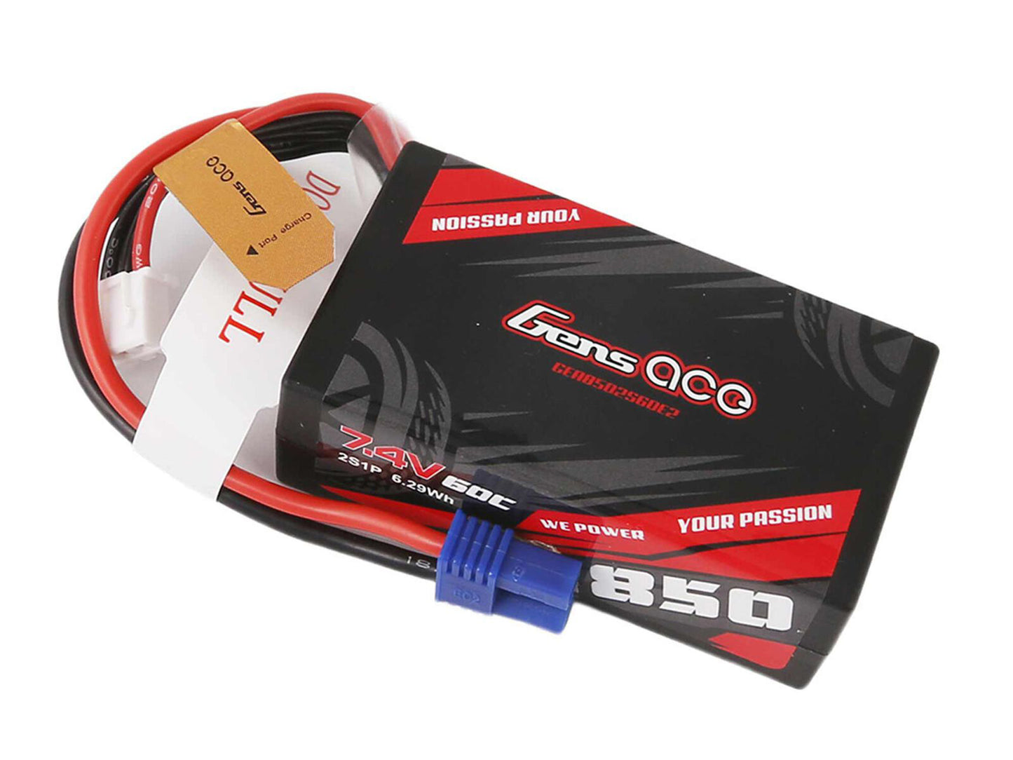 Gens Ace Li-Po Car 2S 7.4V 850mAh 60C with EC2 GC2S0850-60E2