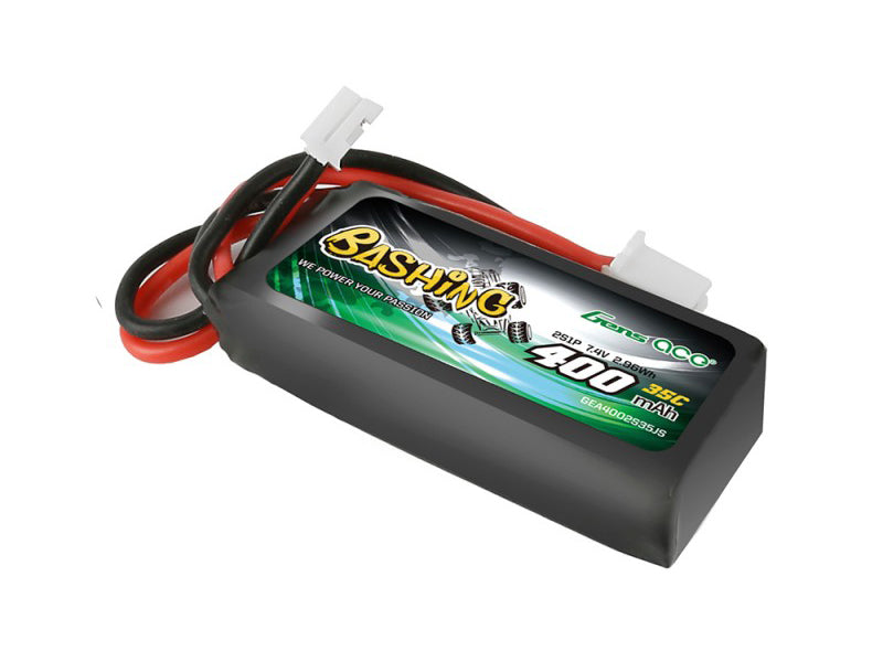 Gens Ace Li-Po Car 2S 7.4V 400mAh 35C with JST (SCX24) GC2S400-35JST